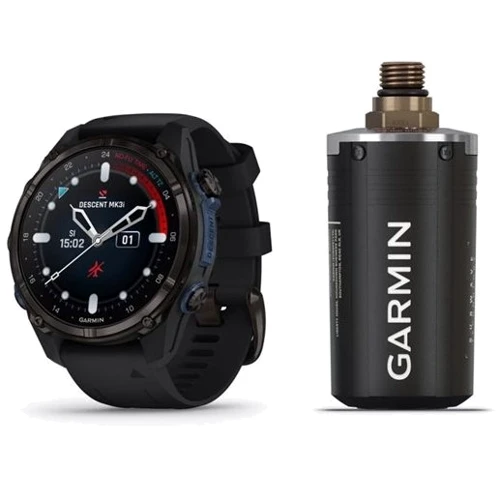 Смарт-часы Garmin Descent Mk3i 43mm Carbon Grey DLC Titanium with Black Silicone Band and Descent T2 Transceiver (BNDL-DMK3I-43CGTDT2)