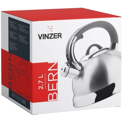 Чайник Vinzer Bern 2.7 л (50014): Область застосування Для галогенных/стеклокерамических плит, Для электрических плит, Для индукционных плит, Для газовых п