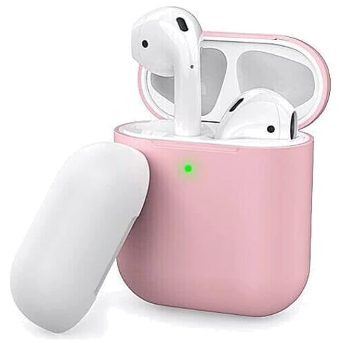 Чехол для наушников AhaStyle Silicone Duo Case Pink/White (X0023PANQ7) for AirPods фото 2