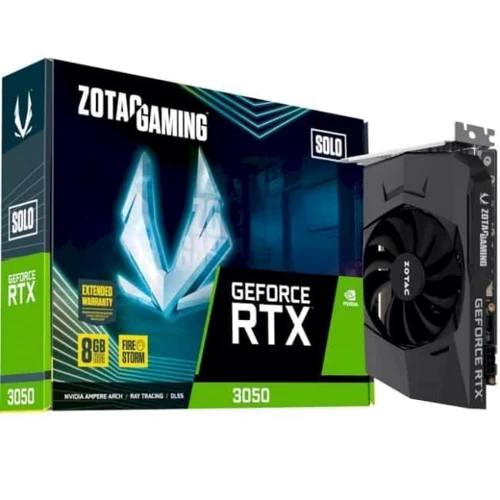Відеокарта Zotac GAMING GeForce RTX 3050 Solo (ZT-A30500G-10L): Обсяг пам'яті, Гб 8
