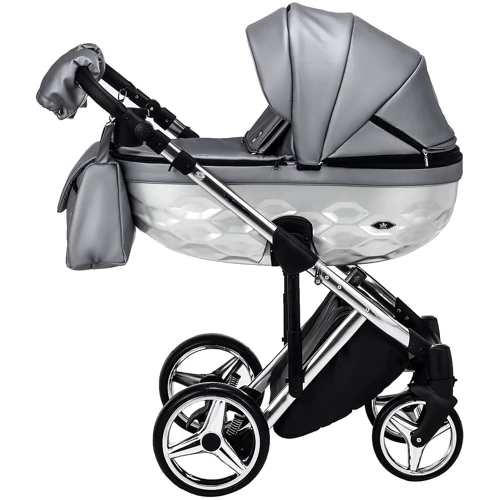 Коляска 2 в 1 Adamex Chantal Star Polar (Chrome) шкіра 100% Star 122 (624718): Кількість блоків 1