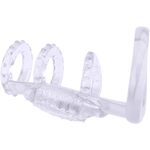 Насадка на член Chisa Get Lock Vibrating Cock Cage Clear
