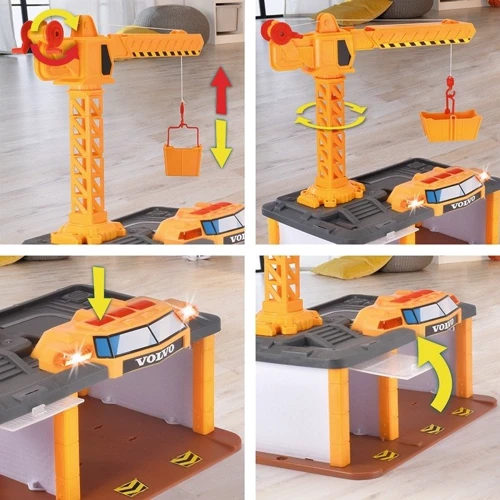 Игровой набор Dickie Toys Вольво. Большое строительство с механическим краном (3724007)