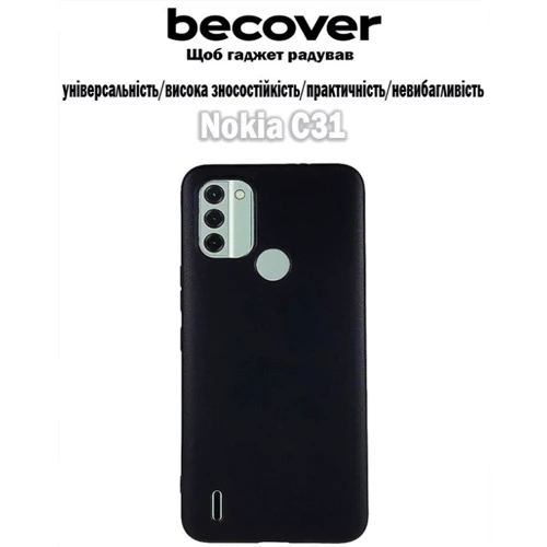 Чохол для телефона BeCover TPU Case Black для Nokia C31 (709299): Сумісність Nokia C31