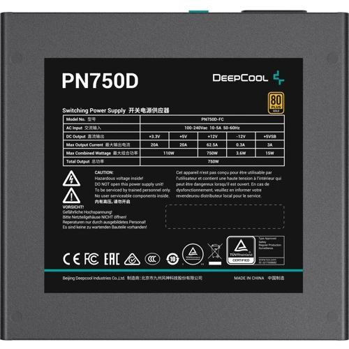 Блок питания Deepcool 750W PL750D V2 (R-PL750D-FC0B-EU-V2) UA