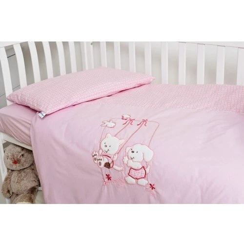 Сменная постель Twins Limited Dog & cat pink, розовый (3 эл) (3099-TL-004): Тип постельный комплект