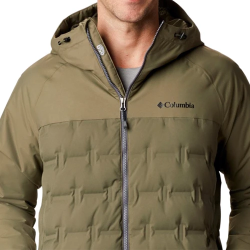 Пуховик Columbia Grand Trek™ Down Jacket 1864526-397 50 зелений зимовий з капюшоном: Тип застібки На молнии