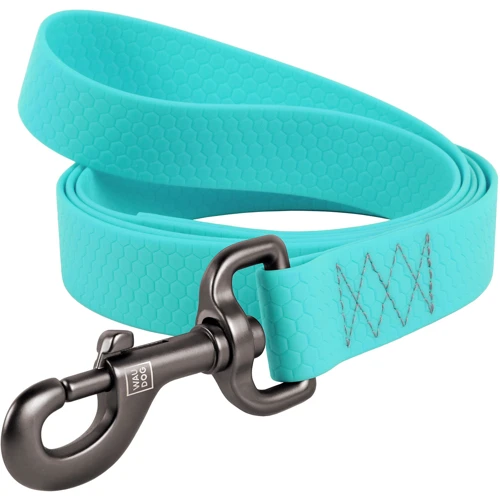 Поводок WAUDOG Waterproof, светящийся 25 мм 122 см ментоловый (2720)