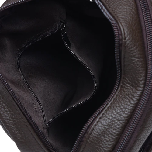 Мужская сумка планшет Borsa Leather коричневая (K11027-brown): Материал Натуральная кожа