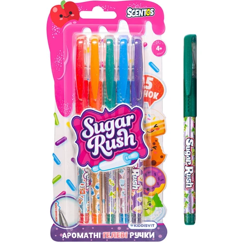 Набор ароматных гелевых ручек серии "Sugar Rush" - Яркий блеск (5 шт.): Производитель Scentos