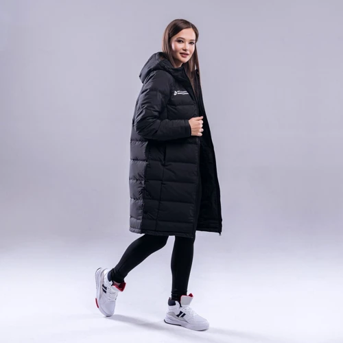 Пуховик Peak FW594058-BLA 40 черный зимний длинный: Длина рукава Длинный