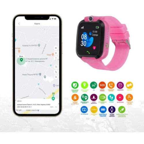 Смарт-часы AmiGo GO007 FLEXI GPS Pink: Емкость батареи, мАч 400