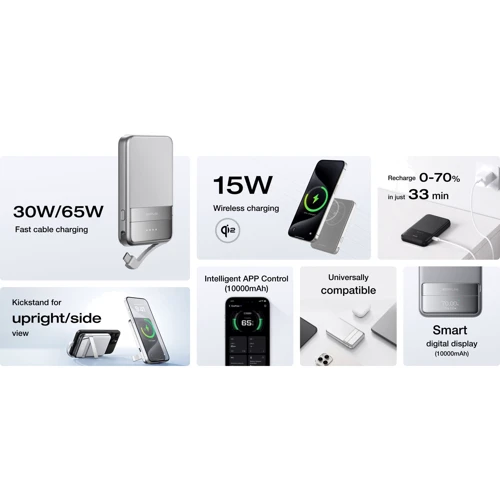 Зовнішній акумулятор EcoFlow Power Bank 5000mAh RAPID Magnetic 30W Black (EF-RAPID5000-B-EU)