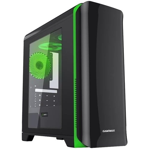 Корпус GameMax H602 Black Green (H602-BK)