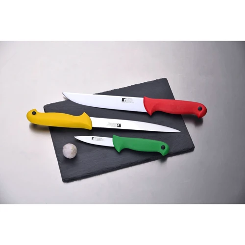 Нож Bergner Professional color для нарезки 17.5 см (BG-39142-YE): Рукоятка Бакелит