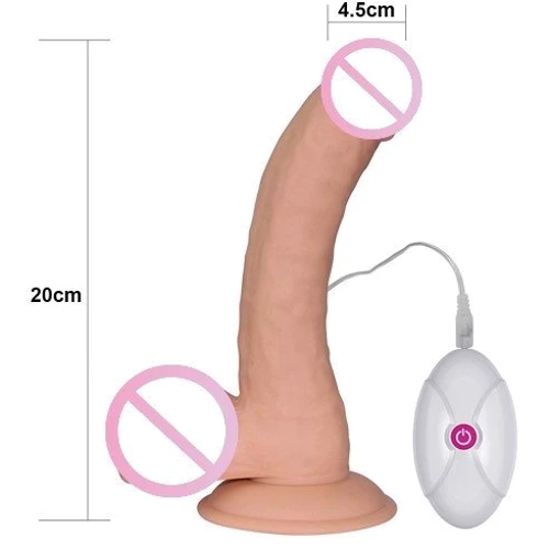 Реалистичный вибратор LoveToy The Ultra Soft Dude Vibrating 8.8"