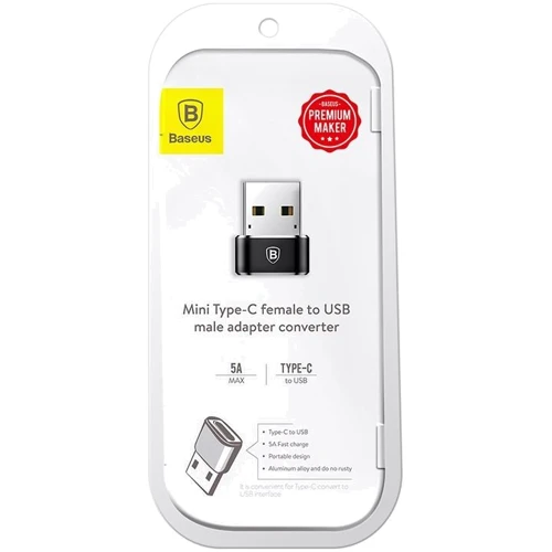 Адаптер Baseus Adapter USB to USB-C Female Black (CAAOTG-01) фото 11