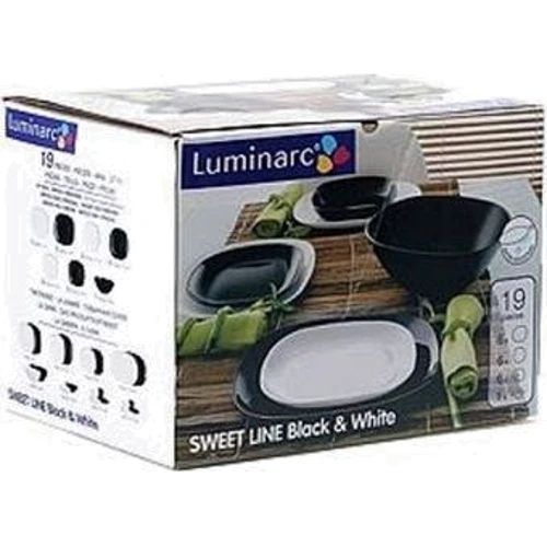 Столовый сервиз Сервиз столовый Luminarc Sweet Line Black/White E8016 (19 пр.)