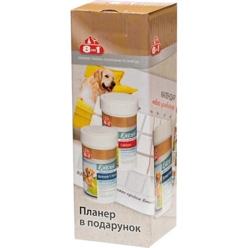 Набор 8in1 Кальций/пивные дрожжи/планер (2700000020982): Свойства Уход за кожей и шерстью, Укрепление зубов, костей, Стимуляция роста и развития, Рост и формирование