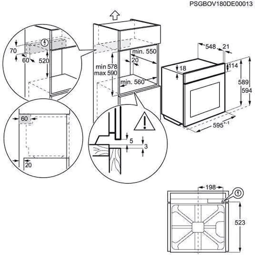 Духовой шкаф электрический ELECTROLUX EOC8P39WZ: Класс энергопотребления A+