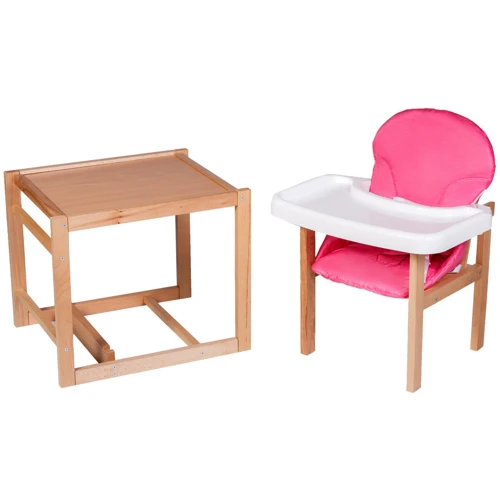 Стульчік- трансформер Наталка світлий пластикова стільниця рожевий (621965)