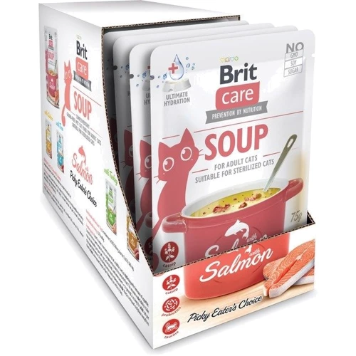 Влажный корм Brit Care Soup Salmon для котов суп з лососем 75 г х 15 шт (2700000048252): Порода Все породы