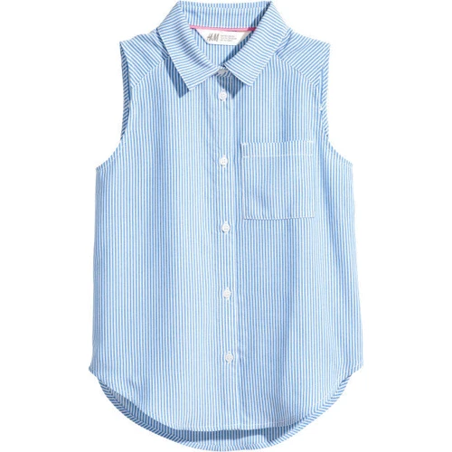 Рубашка H&M 5057186 170 см синяя