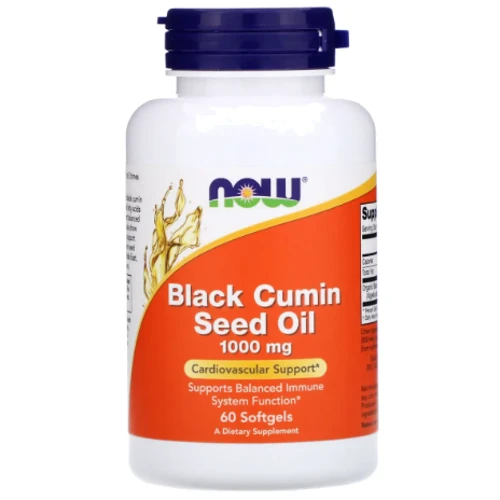 Now Foods Black Cumin Seed Oil Масло из семян черного тмина 1000 мг 60 мягких капсул