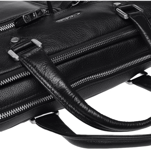 Мужская сумка мессенджер Giorgio Ferretti черная (3703q11-black): Застежка Молния