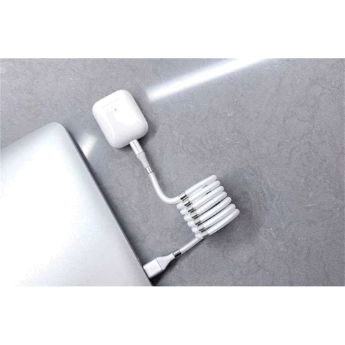 Кабель SuperCalla USB Cable to Lightning magnetic White 0.9m фото 5