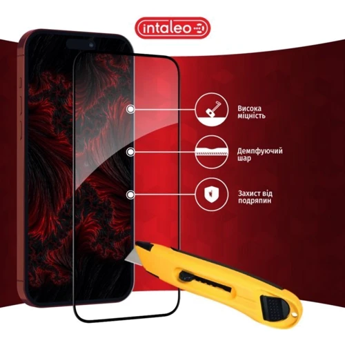 Захисне скло для iPhone Intaleo Tempered Glass Full Glue Black для iPhone 15 Pro фото 6