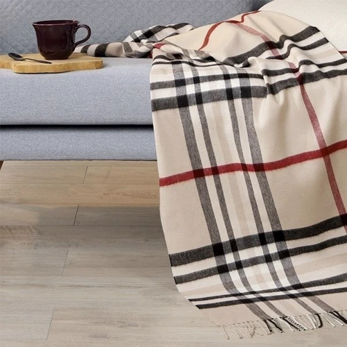 Плед Biederlack Plaid camel 130х170см (738158): Цвет бежевый