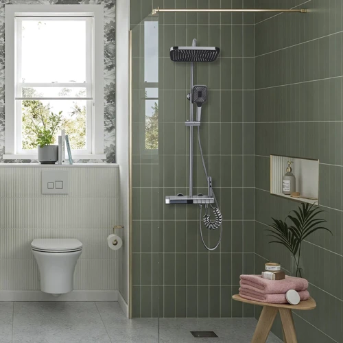 Душевая система Lefton Thermostatic Shower System with 5 Water Modes and Temperature Display Screen-SST2206 Chrome: Назначение смесителя Для душа