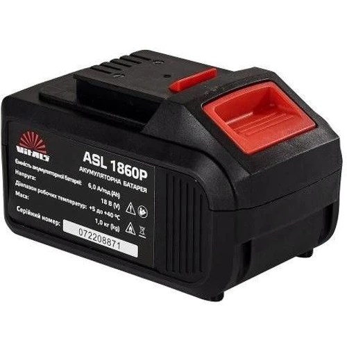 Батарея Vitals акумуляторна ASL 1860P SmartLine (174615): Ємність акумулятора, Аг 6