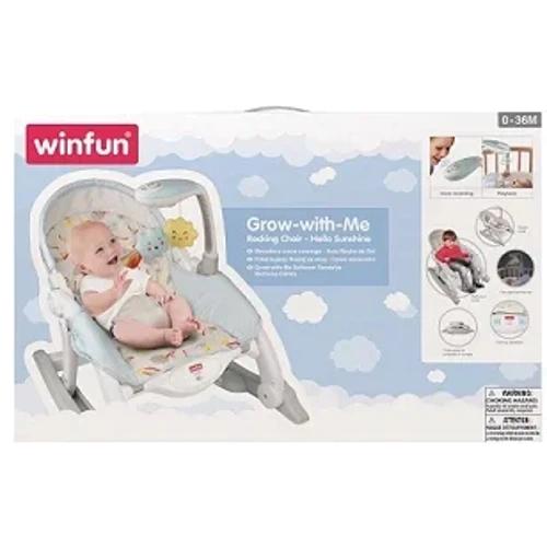 ​Шезлонг-качели 2 в 1 WinFun Grow with me голубая (802101-NL)