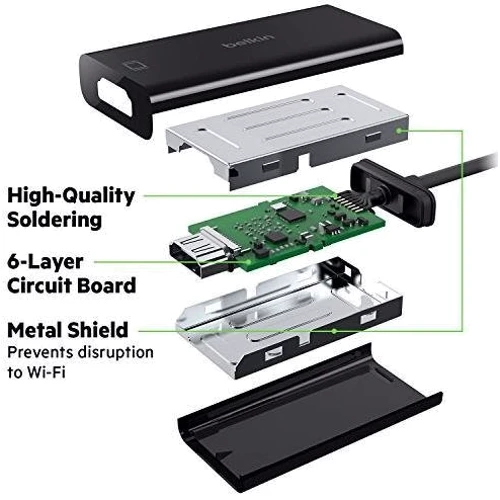 Адаптер Belkin Adapter USB-C to HDMI 4K Black (F2CU038btBLK): Интерфейс подключения USB-C, HDMI