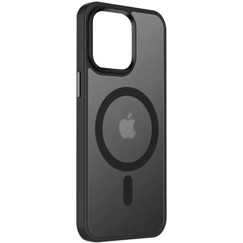 Чехол для iPhone Mobile Case TPU+PC Metal Buttons with MagSafe Colorful Black for iPhone 14: Цвет черный