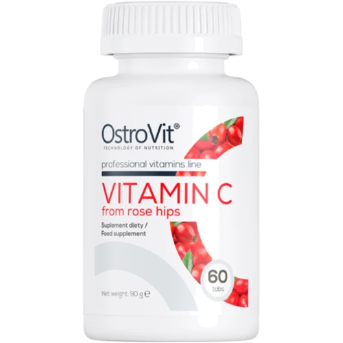 OstroVit Natural Vitamin C від rose hips Вітамін C з шипшиною 60 таблеток