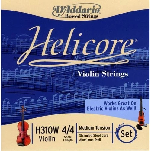 Струны D`ADDARIO H310W HELICORE 4/4M: Назначение Для скрипки