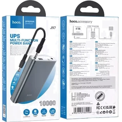 Внешний аккумулятор Hoco Power Bank 10000mAh J97 UPS Metal Grey фото 6