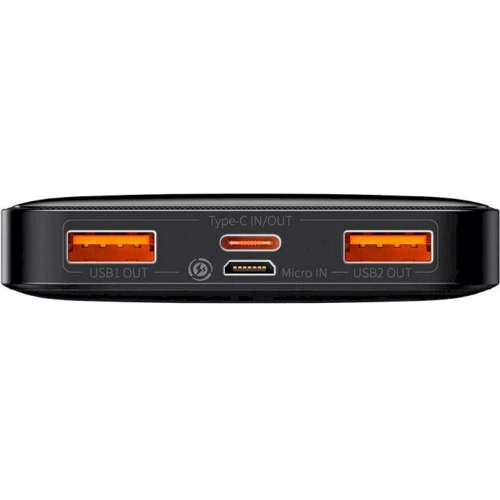 Зовнішній акумулятор Baseus Power Bank 10000mAh Bipow Display 20W Black (PPDML-L01/PPBD050301): Вбудований кабель нет