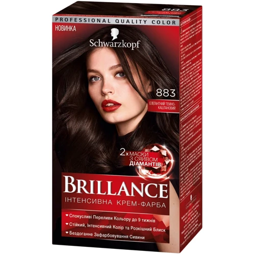 Brillance Крем-краска для волос 883 Элегантный темно-каштановый 142.5 ml