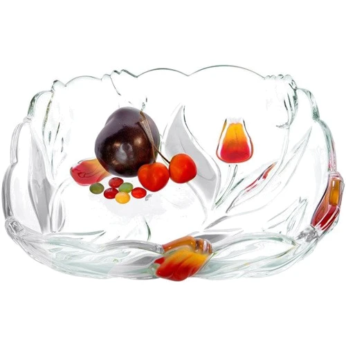 Ваза Ваза для фруктов Walther Glas Nadin Satin-Red-Gold 6149 WG (265мм) фото 1