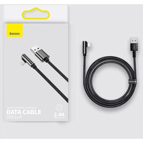 Кабель Baseus USB Cable to Lightning Legend Elbow 2.4A 2m Black (CALCS-A01) фото 14