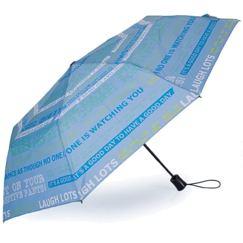 Зонт женский полуавтомат Happy Rain голубой (U42279-2): Тип ручки Прямая