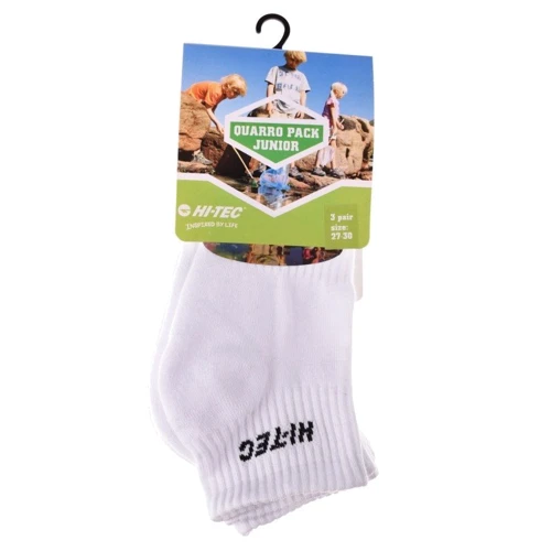 Шкарпетки Hi-Tec Quarro Pack Junior (QUARRO PACK JR-WHT) 28-32 3 пари білі: Стать Девочка
