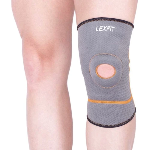Бандаж для колена USA Style LEXFIT размер L серый (LBS-1406-L): Степень фиксации Эластичная