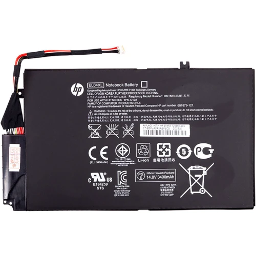 Батарея для ноутбука Акумулятор для ноутбуків HP Envy TouchSmart 4 (EL04XL, HPTS40PB) 14.8V 3400mAh (original) (NB461240)