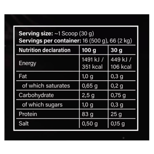 Протеин Fitness authority Core Iso 500 g / 16 servings / strawberry: Вид Сывороточные