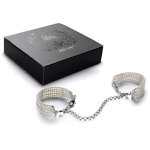 Браслеты - наручники Bijoux Indiscrets PLASIR NACRE белый жемчуг